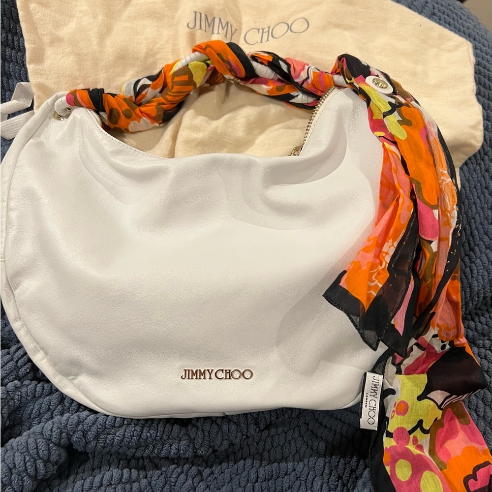 SOFT leather hobo bag with braided handle/scarf suede interior. NEW